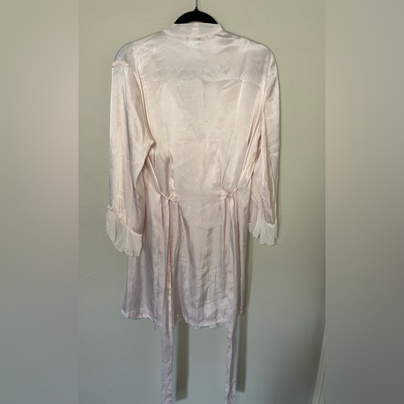 Vintage Linea Donatella pink Bridal Embroidered Pearl Robe Chemise Slip Set - Picture 2 of 14